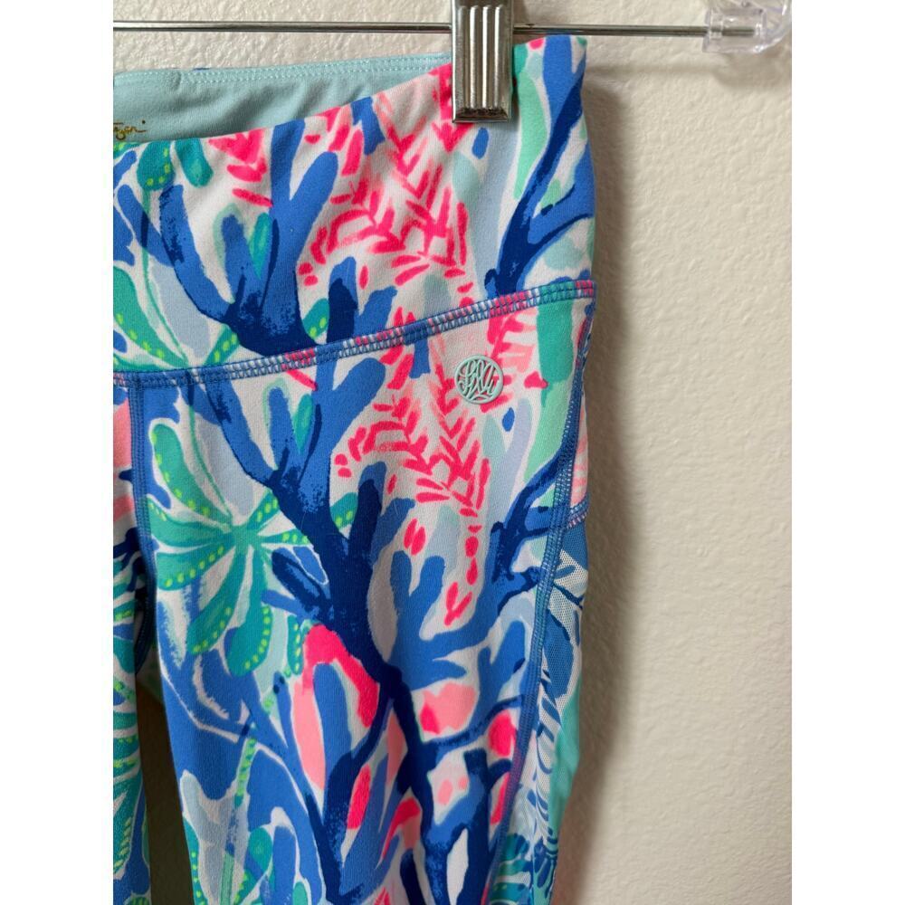 Lilly Pulitzer Luxletic Gemma Weekender Cropped Leggings Jet Stream Size XS - Picture 5 of 6
